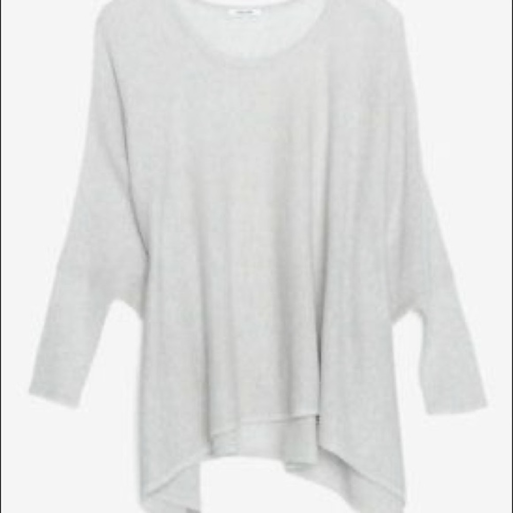 Helmut Lang for Intermix Gray Light Poncho Sweater